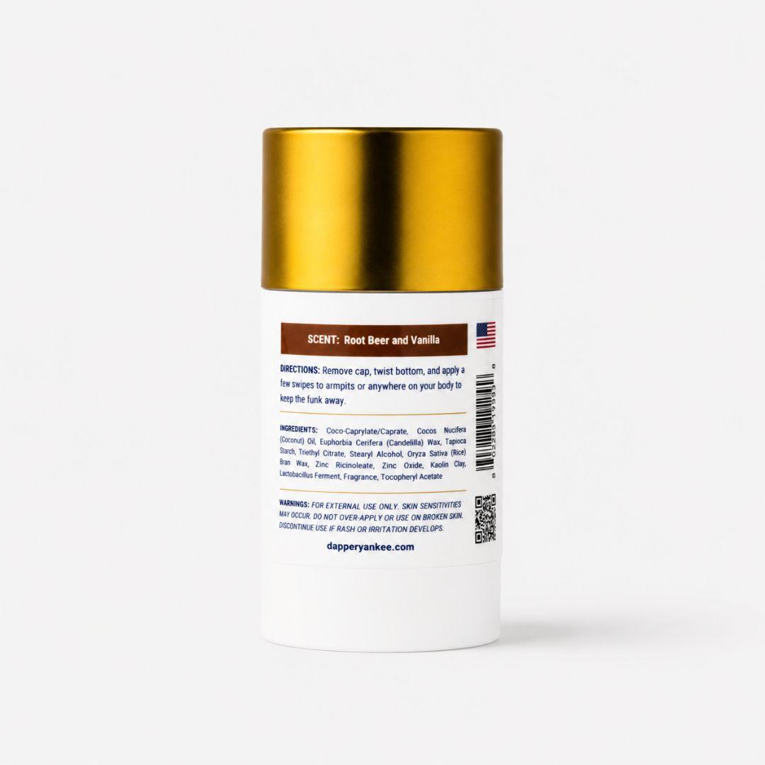 Root Beer Barrel natural deodorant Dapper Yankee