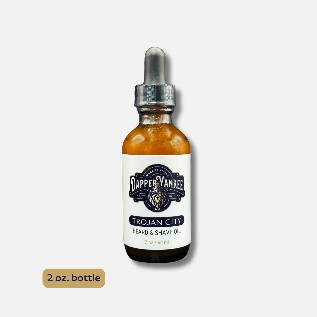 trojan city beard oil dapper yankee