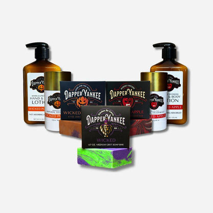Wicked Collection Bundle by Dapper Yankee featuring pumpkin spice soap in decorative packaging