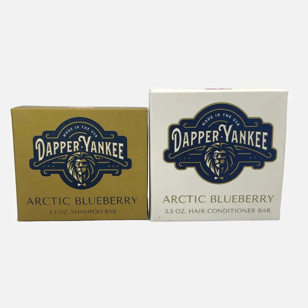 arctic blueberry shampoo and conditioner bar kit dapper yankee