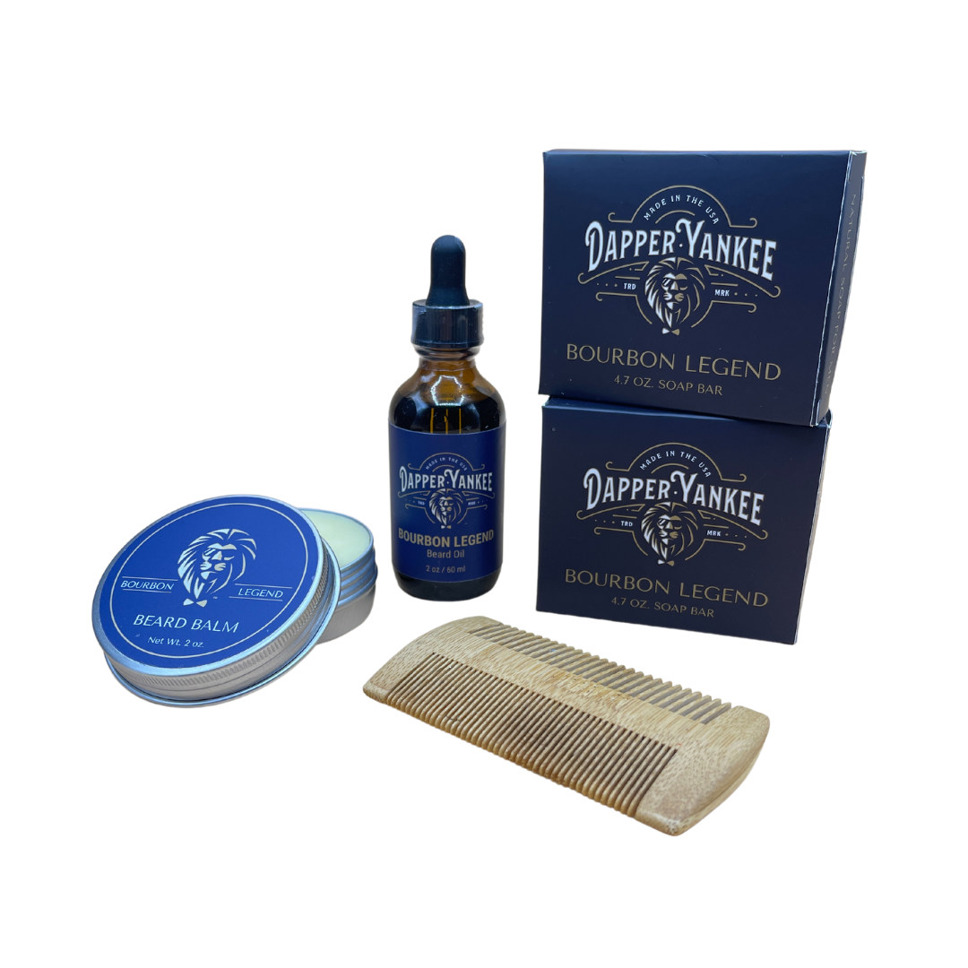 Bourbon Legend Soap &amp; Beard Care Kit Dapper Yankee