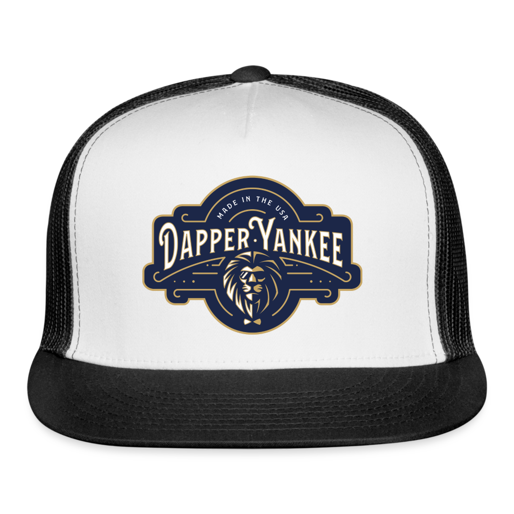 Dapper Yankee Trucker Hat - white/black