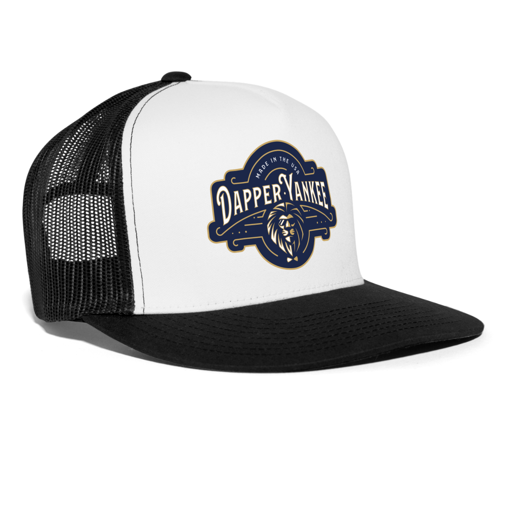 Dapper Yankee Trucker Hat - white/black