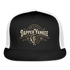 Dapper Yankee Trucker Hat (Black) - black/white