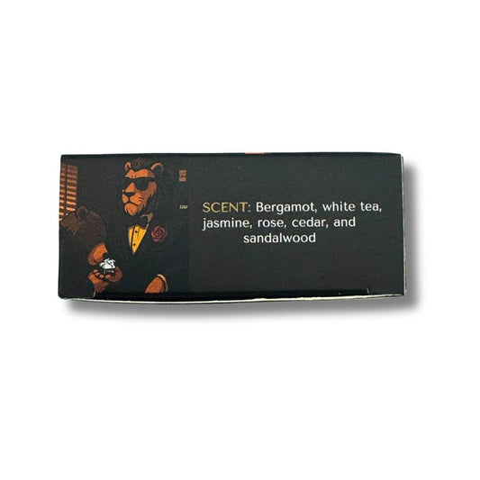 Bada-Bing bar soap by Dapper Yankee, featuring a bergamot scent, in a classic rectangular shape.
