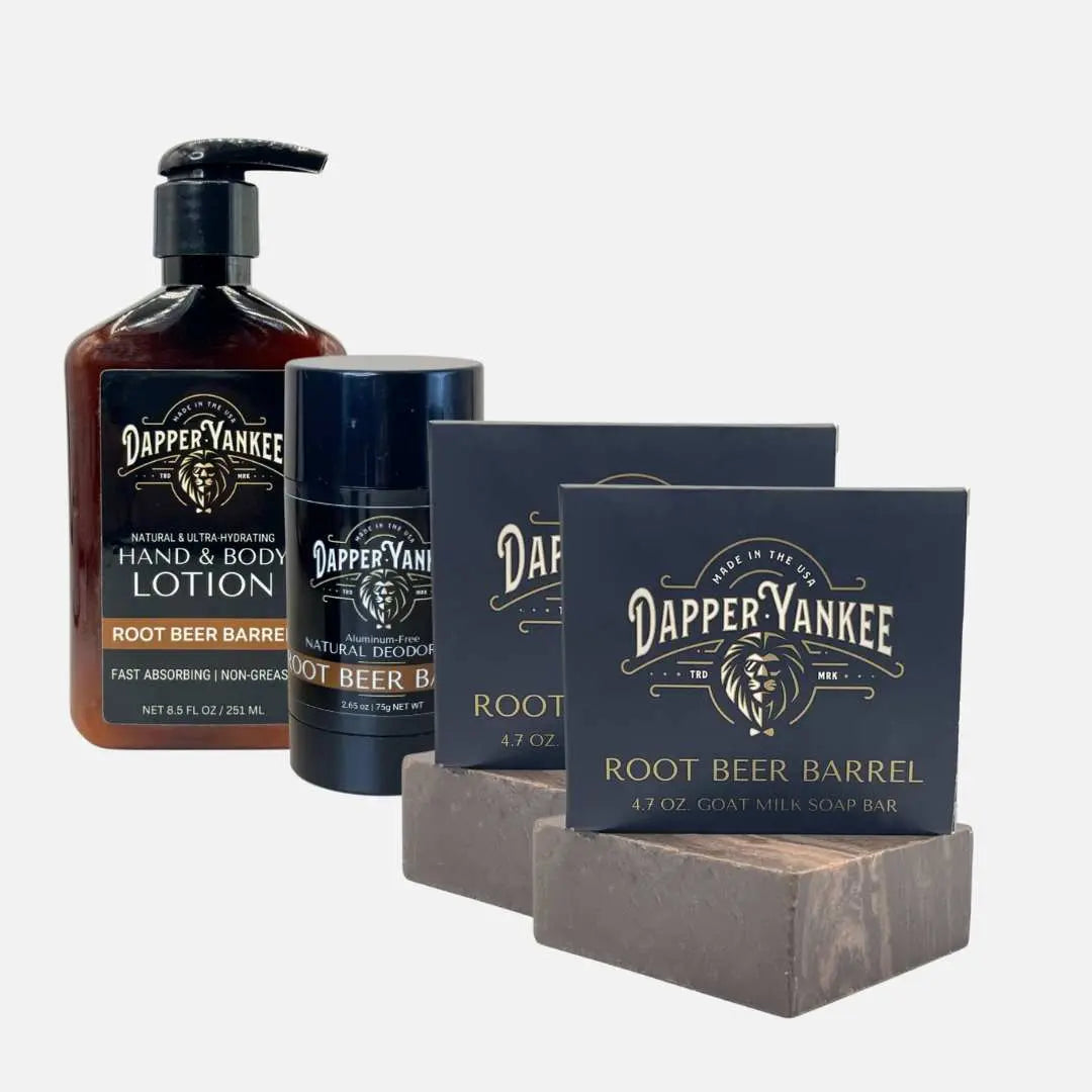 Root Beer Barrel Soap, Deodorant, and Lotion Set - Dapper Yankee