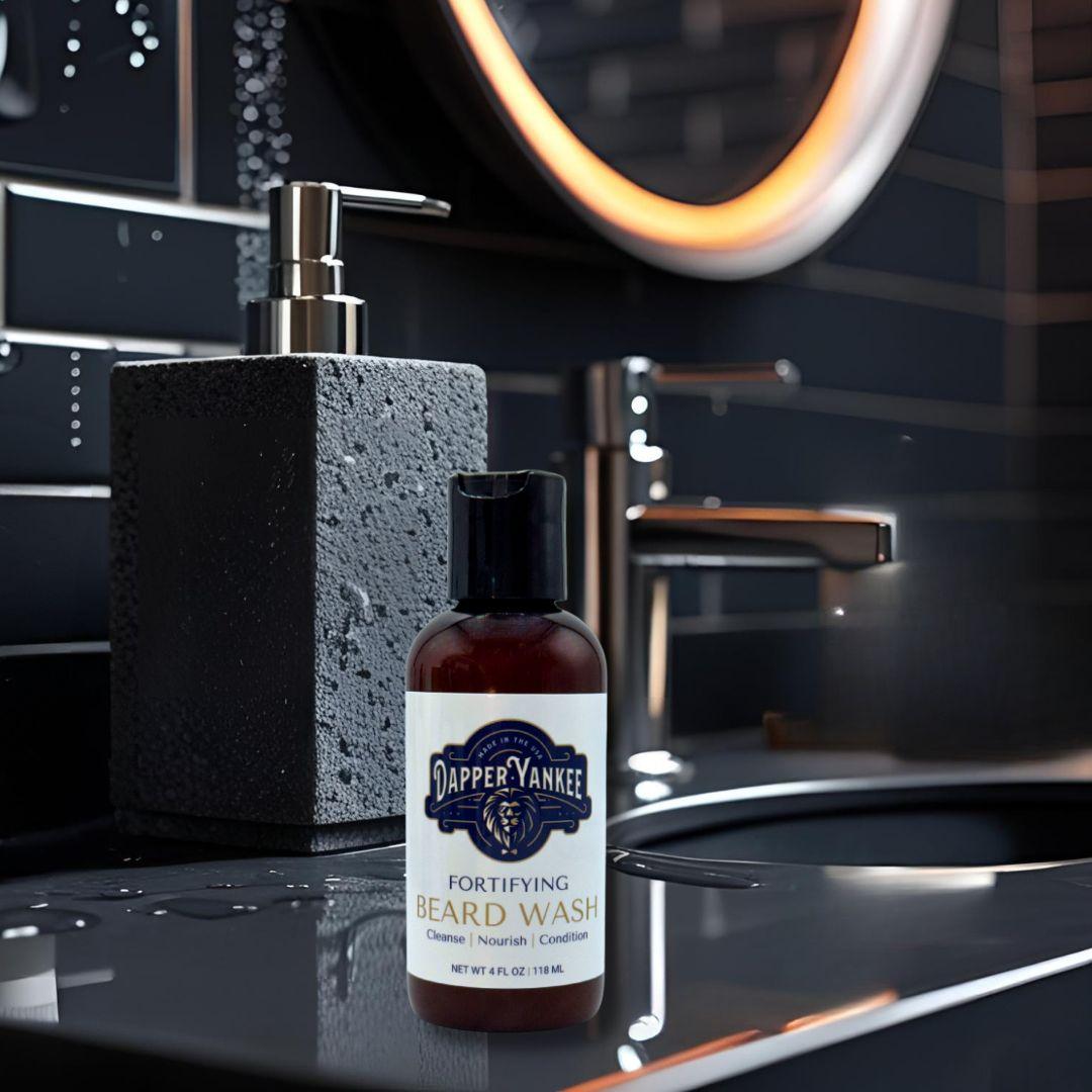 beard wash on sink - dapper yankee
