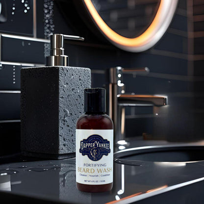 beard wash on sink - dapper yankee