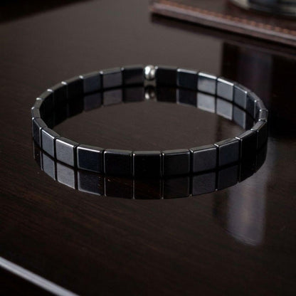 Handcrafted Natural Hematite Bracelet