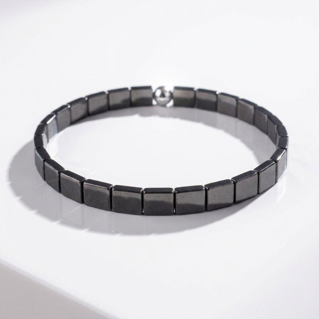 Handcrafted Natural Hematite Bracelet
