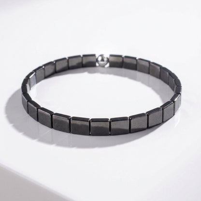 Handcrafted Natural Hematite Bracelet