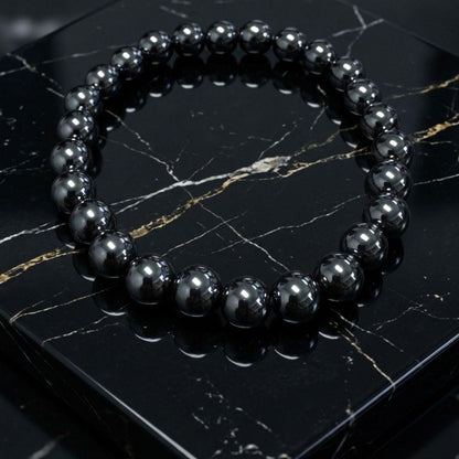 Handcrafted Natural Hematite Bracelet
