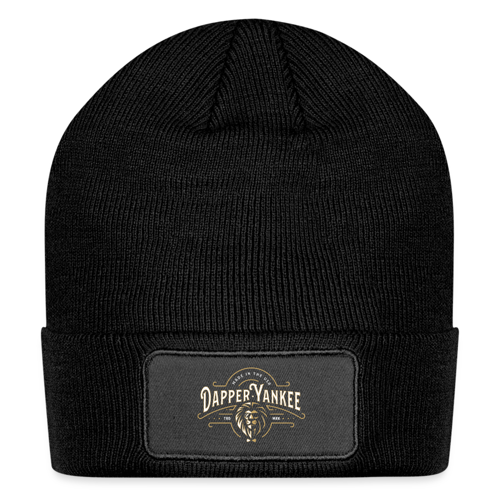 Dapper Yankee Patch Beanie - black